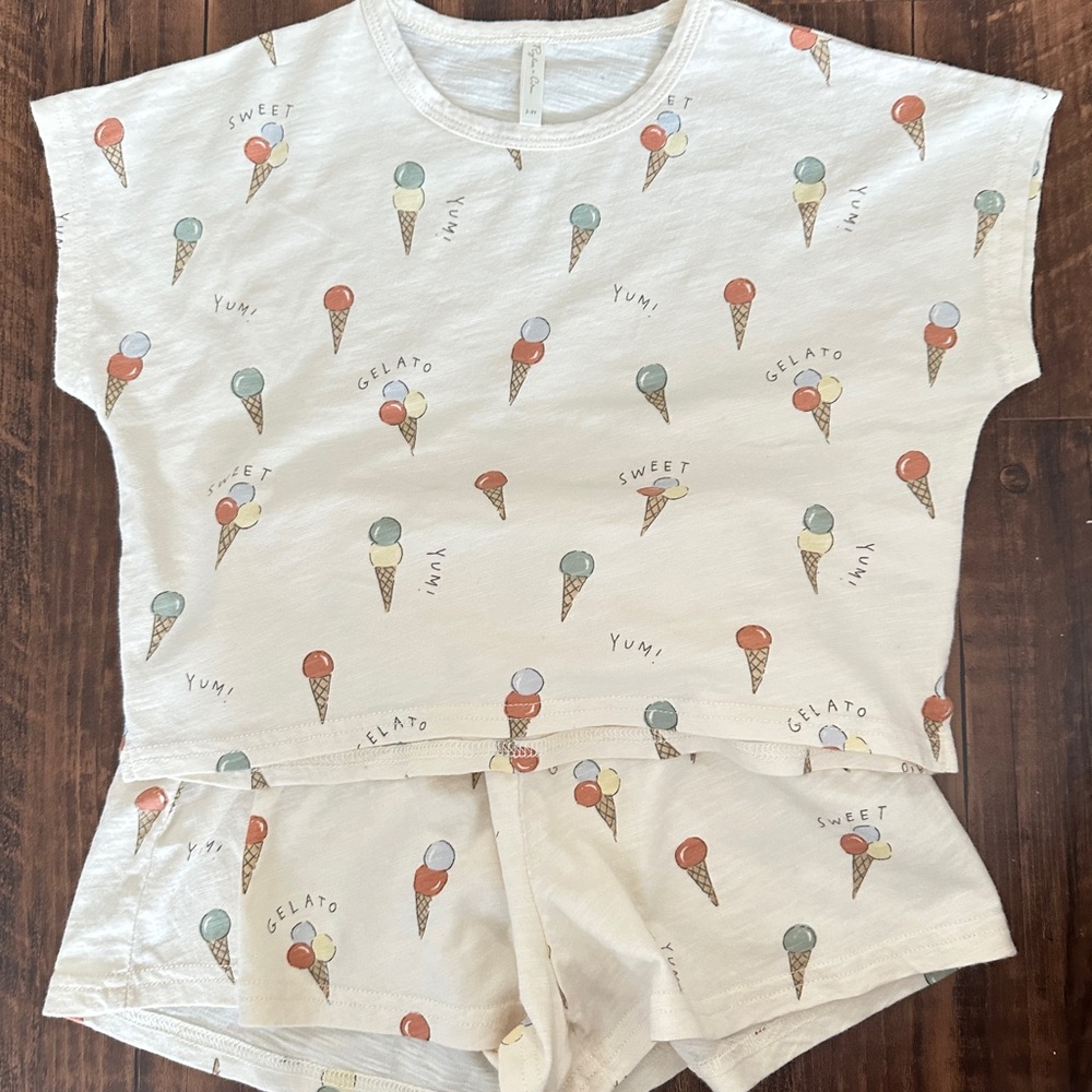 Ice Cream Print Kids Pajamas